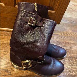 Vince Camuto Burgundy Leather Boots